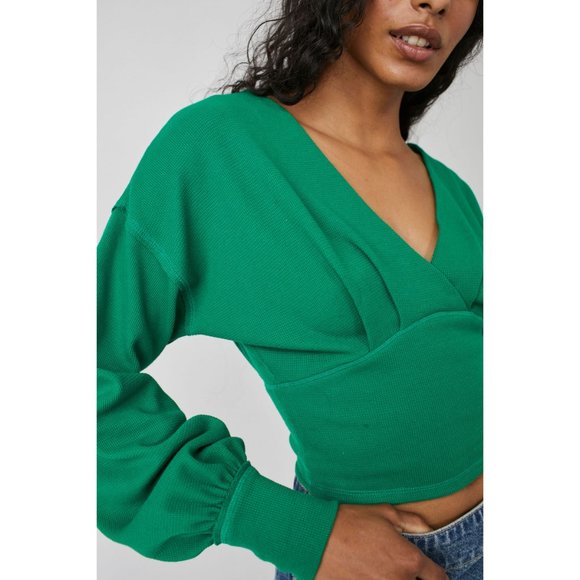 NWT FREE PEOPLE All Nighter Tee / Golf Green - Picture 6 of 9